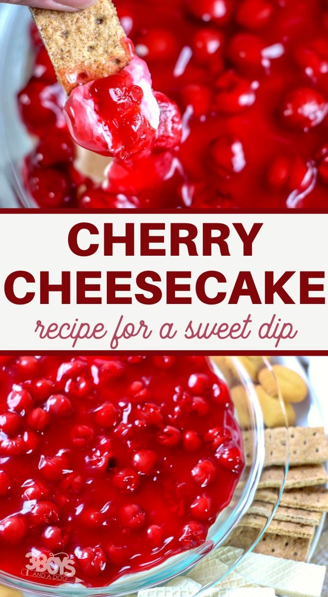 cherry cheesecake recipe for a sweet dip