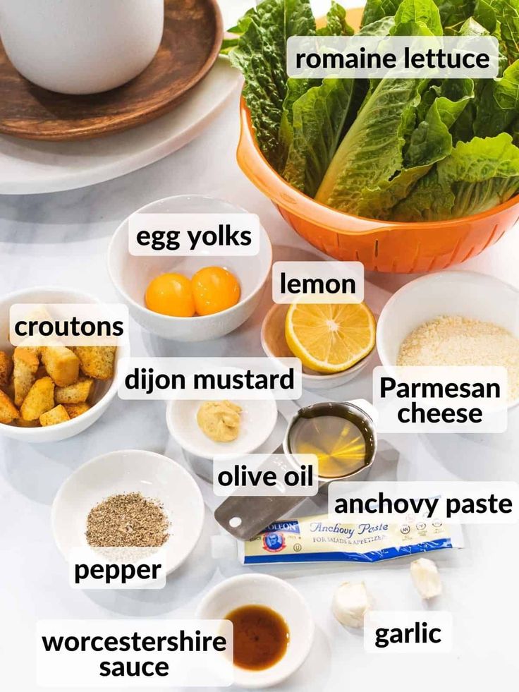 the ingredients to make this recipe include eggs, lemons, parmesan cheese, and lettuce