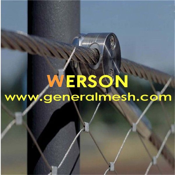 an image of a close up view of a wire fence with the words, version