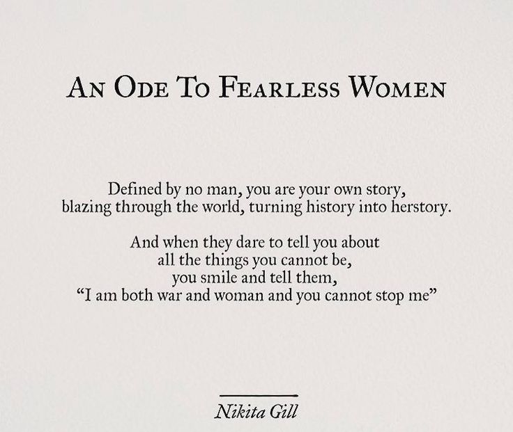 an odd to fearless women poem written in black ink