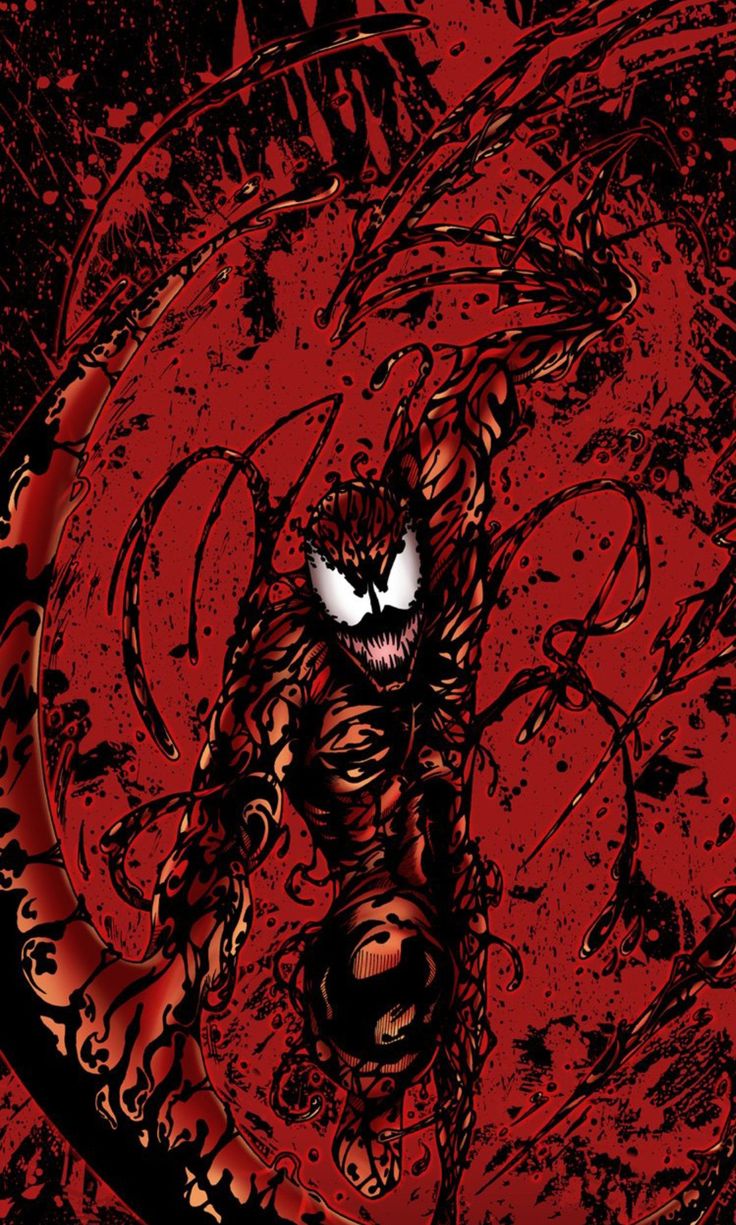 an image of a demonic creature in red and black