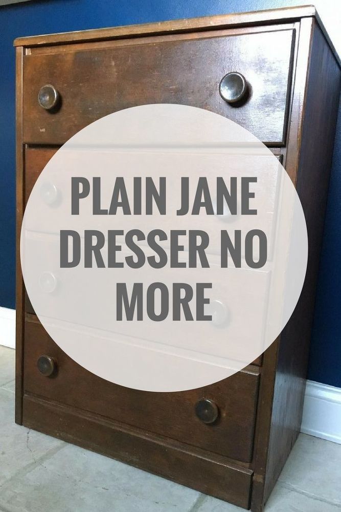 a wooden cabinet with the words plain jane dresser no more on it's door