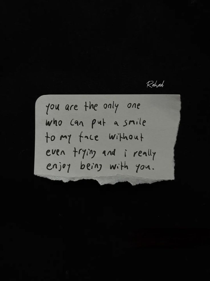 a piece of paper with the words you are the only one who can put a smile on it