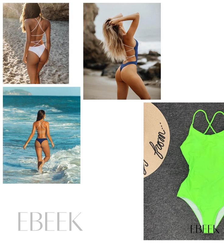 Green Stretch Bodysuit For The Beach, Green Stretch Bodysuit For Beach, Trendy Stretch One-pieces For Beach Season, Trendy Stretch One-piece For Beach Season, Green Stretch One-piece Swimwear For Beach Party, Green Stretch One-piece For Beach Season, Trendy Beach One Piece With Lined Body, Trendy Beach Bodysuit For Beach Season, Stretch Backless One-piece For Vacation