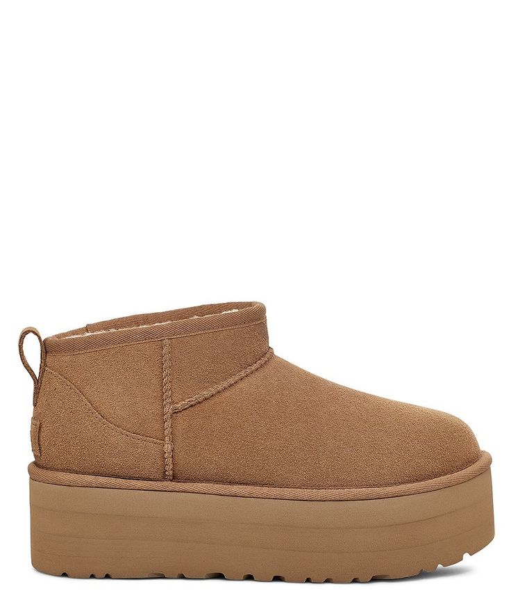 UGG Classic Ultra Mini Platform Suede Booties | Dillard's Ugh Platform, Ugg Ultra Mini, Ugg Classic Ultra Mini, Ugg Classic Mini, Ugg Classic, Platform Ankle Boots, Classic Mini, Dillard's, Suede Booties