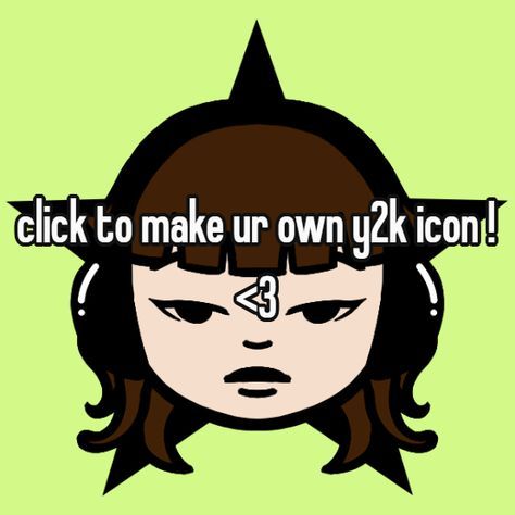 a girl with headphones and the words click to make your own 2k icon