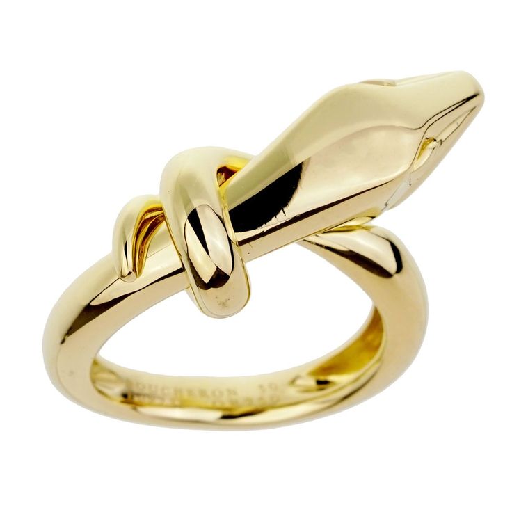 Boucheron Snake Kaa Yellow Gold Ring 0001883 Snake Rings, Yellow Gold Diamond Ring, Gold Wrap, Snake Design, Snake Ring, Ring Crafts, Gold Snake, Yellow Gold Ring, Gold Diamond Rings