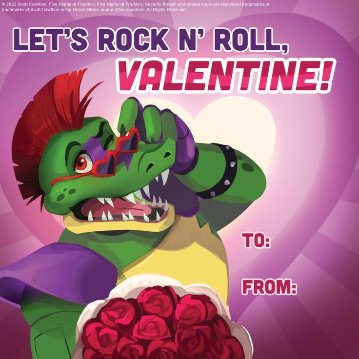 there is a poster for valentine's day with an alligator holding roses