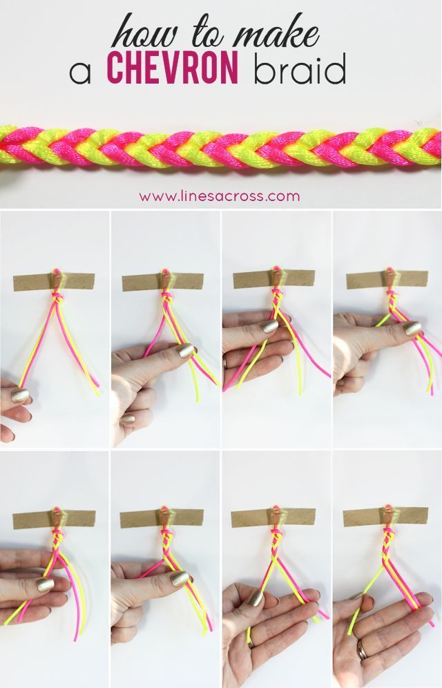 how to make a chevron braid for bracelets and necklaces with pictures on it