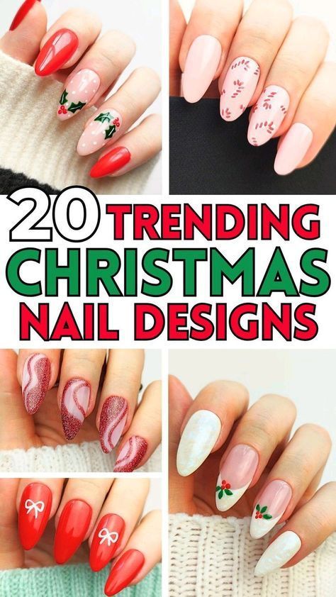 Christmas Light Nails Acrylic, Cute Christmas Nail Designs, Simple Christmas Nails, Christmas Nail Inspo, Christmas Gift Nails, Christmas Nails Ideas, Red Chrome Nails, Christmas Nail Art Easy, Festive Manicure