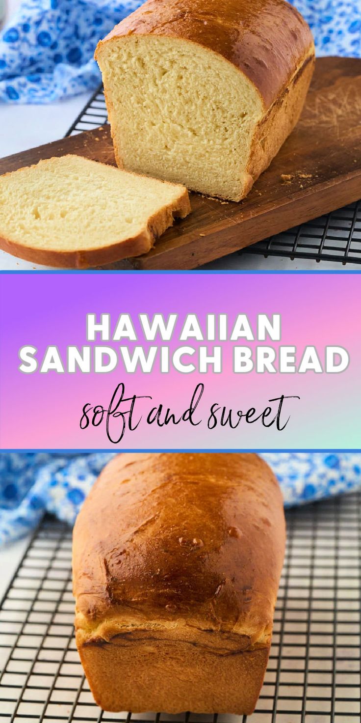 this hawaiian sandwich bread is so soft and sweet it's made with only 3 ingredients