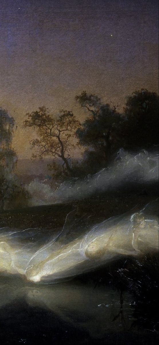 an image of a painting that looks like it is in the middle of a storm