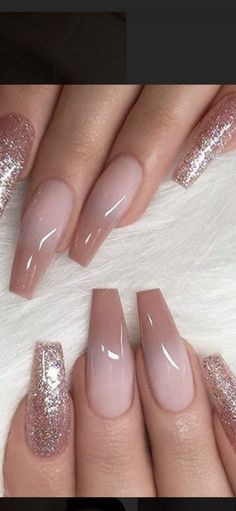 Mauve Neutral Nails, Brown Ombre Nails Coffin, Neutral Nail Designs Coffin, Taupe Ombre Nails, Light Brown Ombre Nails, Ombre Nude Acrylic Nails, Ombre Neutral Nails, Tan Ombre Nails, Beige Ombre Nails