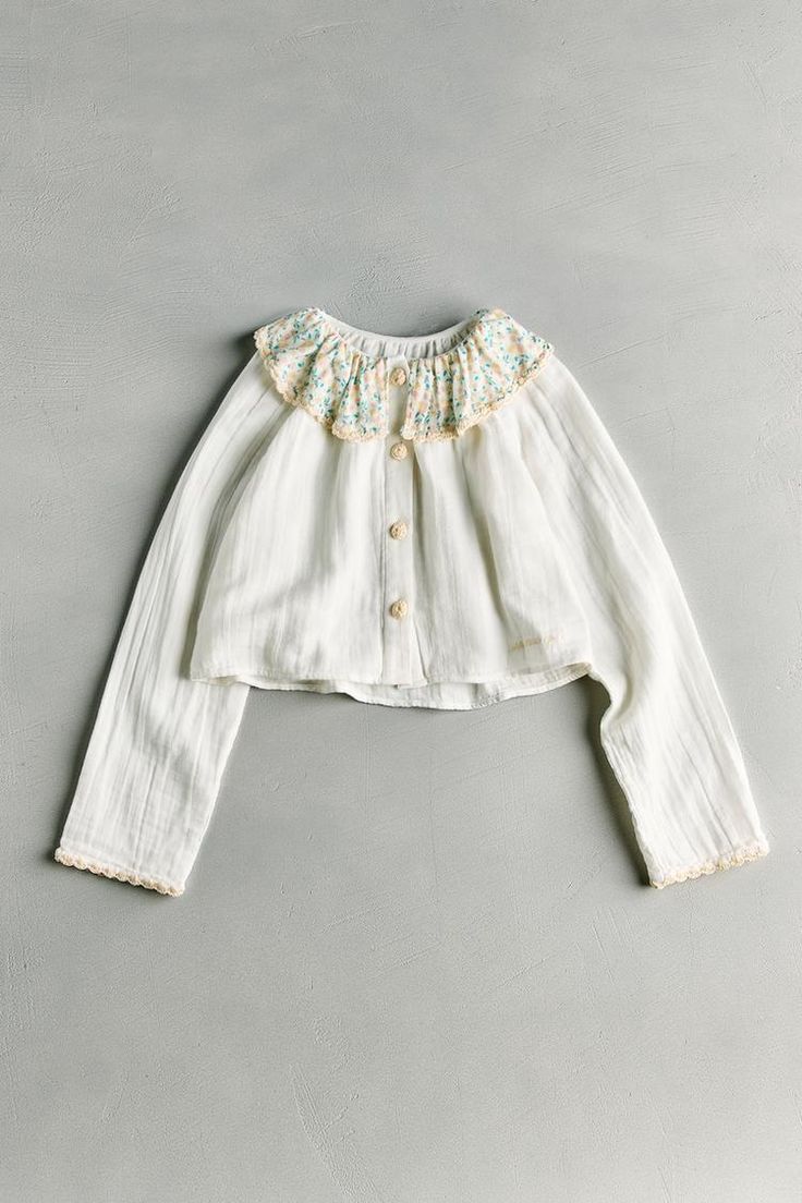 SEA NY PRINTED SHIRT WITH COLLAR - Oyster-white | ZARA United States Bib Collar, Waistcoat Dress, Sea New York, Sea Ny, Shirt Blouses Tops, Cardigan Sweater Dress, Cardigan Sweater Jacket, Zara Kids, Leather Shirt