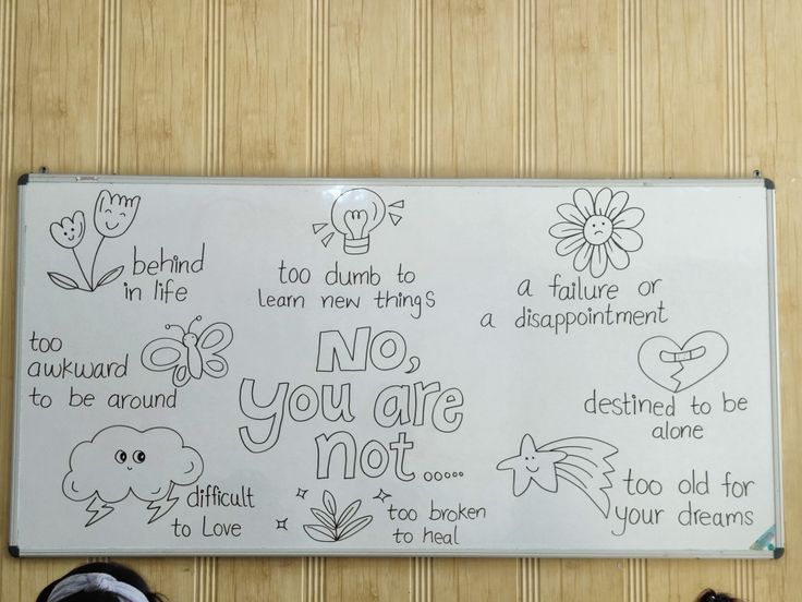 a white board with writing on it that says, you are not afraid to be loved