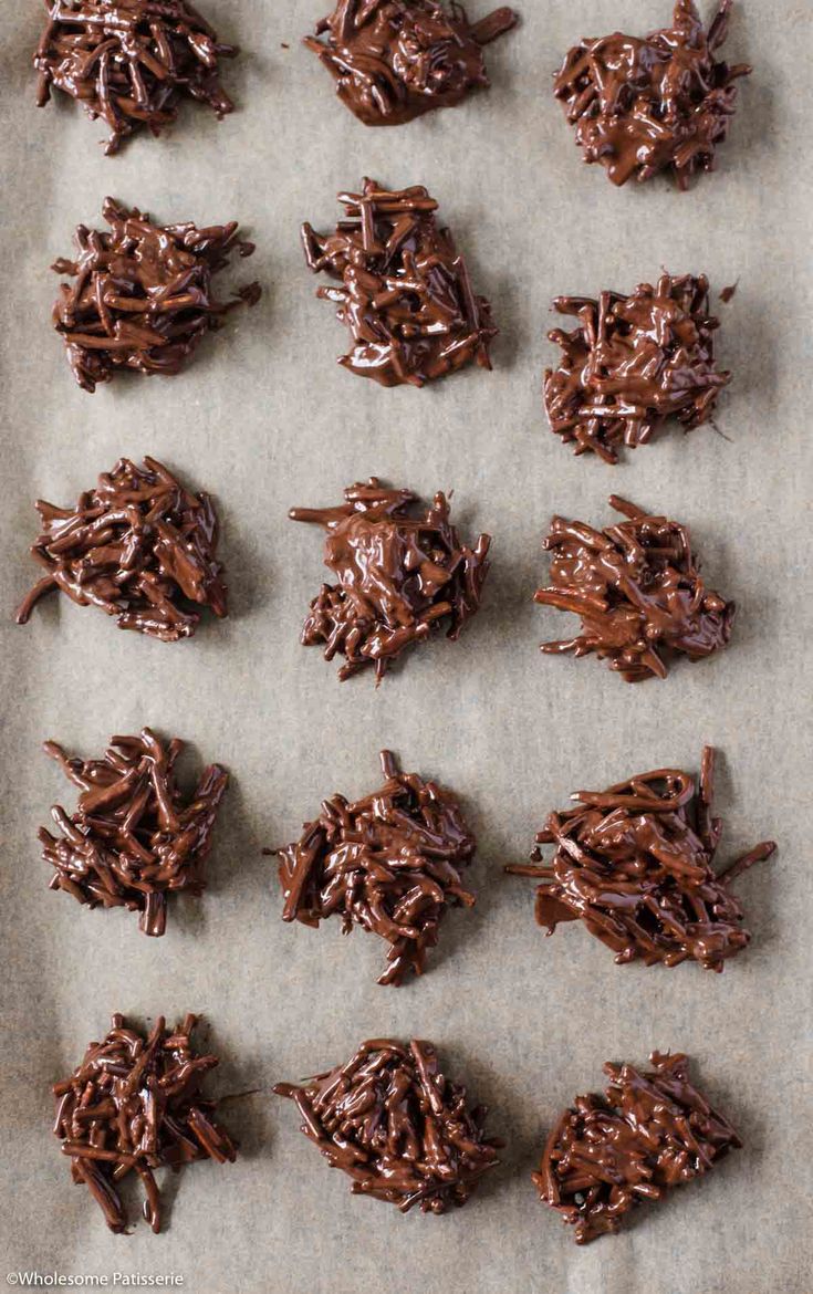 chocolate cookies on a baking sheet ready to be eaten