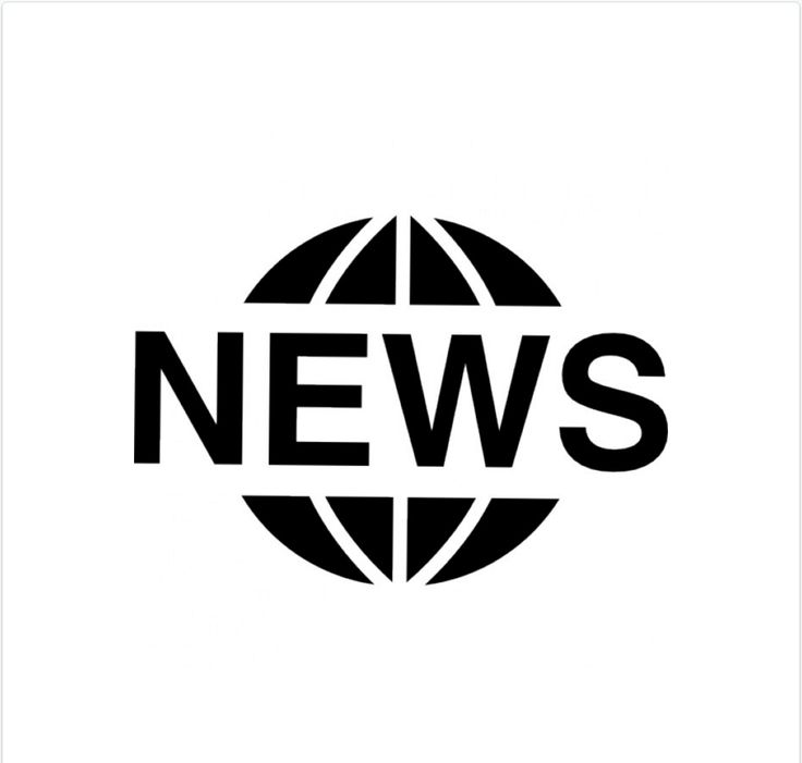 the news logo is shown in black and white, with an image of a globe behind it