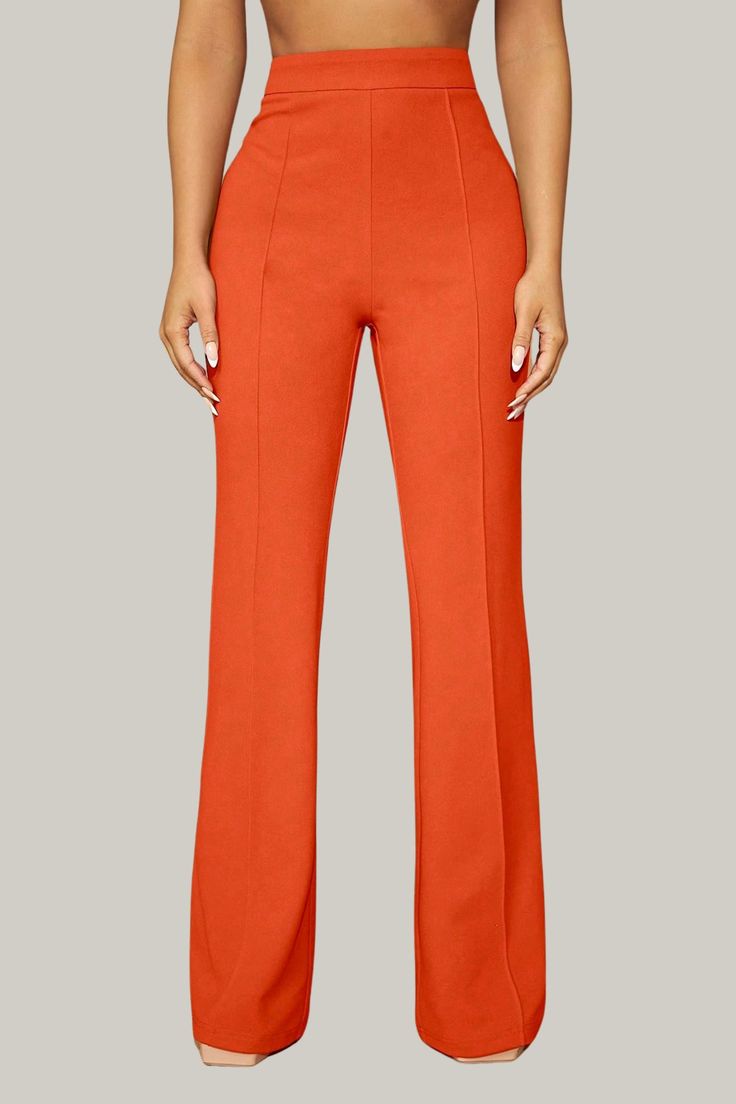 Introducing our exquisite Paityn High Waist Office Pants - a must-have addition to your professional wardrobe. These high waist pants feature a flattering flare leg and a regular fit for effortless elegance and sophistication. 95% Polyester, 5% Elastane Model is wearing size small Please allow 3-5 business days to process and ship. in cm : Size US Length Waist Size Hip Size Thigh Inseam XS 2 104.90 60.00 86.80 53.90 76.50 S 4 105.80 64.00 90.80 56.30 77.00 M 6 106.70 68.00 94.80 58.70 77.50 L 8/ Bandage Jumpsuits, Office Pants, Professional Wardrobe, High Waist Pants, Plus Size Jumpsuit, Pants Large, Plus Size Shopping, Effortless Elegance, Denim Jumpsuit