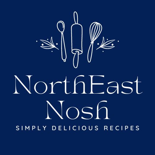 the north east nosh logo on a blue background with spoons and utensils