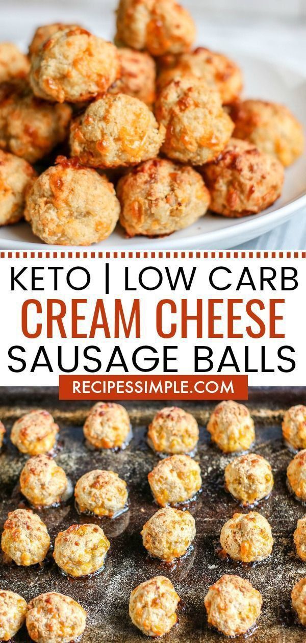 keto low carb cream cheese sausage balls