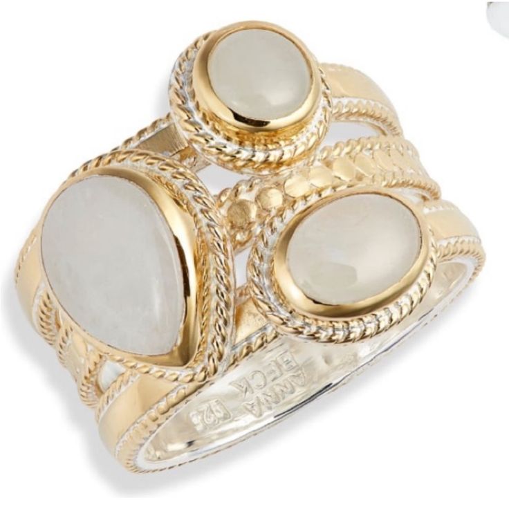 Triple Moonstone Nordstrom Exclusive Size 8 One Of Moonstones Appears Cracked But It’s The Nature Of Stone Elegant Stackable Rings With Natural Stones For Anniversary, Elegant Silver Stackable Rings With Natural Stones, Elegant Stackable Rings With Stones, Elegant Moonstone Stackable Rings, Elegant Moonstone Ring With Natural Stones For Anniversary, White Rings With Gemstone Accents, Elegant Moonstone Ring For Anniversary, White Multi-stone Moonstone Ring, White Stackable Fine Jewelry Moonstone Ring