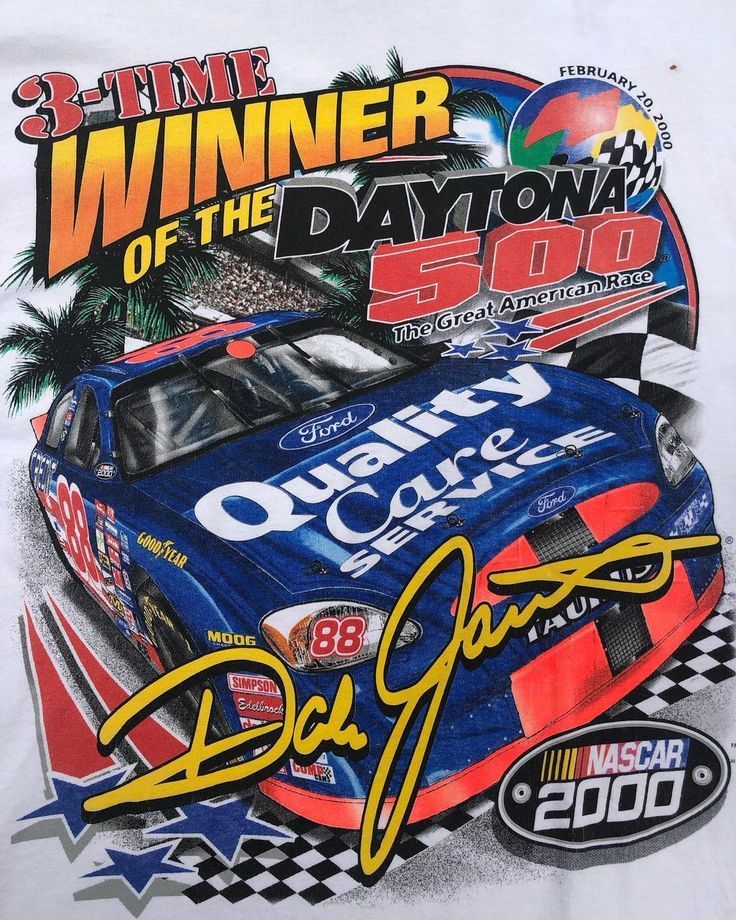 an image of a nascar car with the words winner of the daytona 500 on it