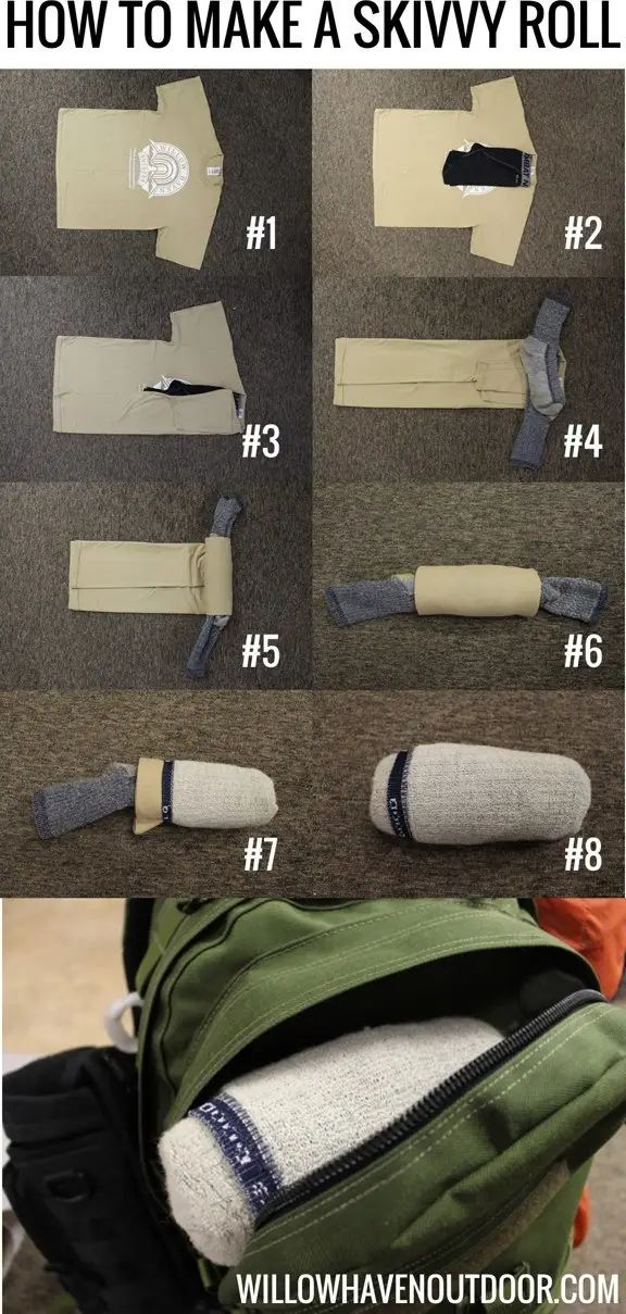 the instructions for how to make a skyy roll from an old backpack and toilet paper