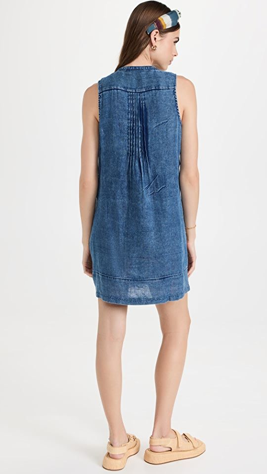 Faherty Isha Dress | SHOPBOP Washed Denim Dress For Work, Cotton Washed Denim Dress For Work, Washed Cotton Denim Dress For Work, Washed Blue Denim Dress For Work, Washed Cotton Denim Dress For Daywear, Pay It Forward, Shop Icon, India Fashion, Pin Tucks