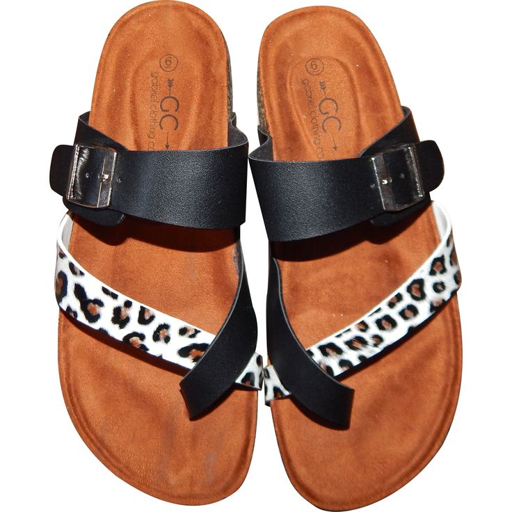 Leopard Wild one sandal - Gabriel Clothing Company Casual Toe Ring Sandals With Buckle For Vacation, Casual Toe Ring Sandals With Buckle Closure, Synthetic Toe Loop Sandals For Vacation, Summer Toe Loop Sandals With Synthetic Material, Casual Open Toe Sandals With Buckle Closure, Synthetic Toe Loop Sandals For Summer, Casual Toe Loop Flip Flops With Buckle Closure, Casual Synthetic Toe Loop Footbed Sandals, Casual Toe Loop Sandals For Vacation