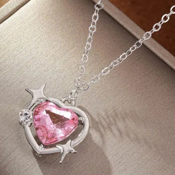 Nwt Pink Heart Sparkle Necklace. So Cute! Kids Accessories Jewelry, Sparkle Necklace, Girl Jewelry, Pink Heart, Heart Necklace, Kids Accessories, So Cute, Jewelry Accessories, Sparkle