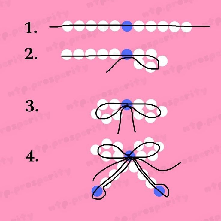 the instructions for how to draw bows on pink paper