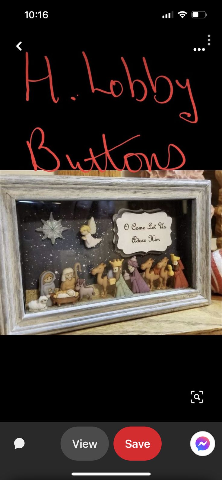 an image of a christmas scene with the words h holiday buttons on it and below