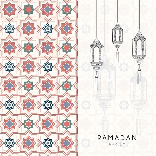 the rama pattern with three lamps hanging from it's sides, and an ornate design on