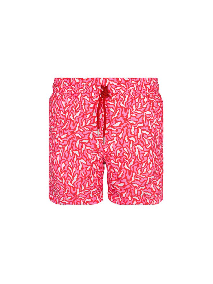 Redflag's shorts are everything you need to combine comfort and style. Exclusive designs that provide sun protection by having UPF50+ and blocking 98% of UV rays. The model is 73" / 185cm and wears a size 32. Swimwear: Size M – 30. Care Instructions: Rinse your swimwear with fresh water after each use. Hand wash. Wash at or below 30 grades. Wash it with similar colors. No wringing. Do not bleach. Do not machine dry. Air Dry your swimwear. Do not Iron.
 Size: S, M, L, XL, XXL Pink Swim Trunks With Built-in Shorts For Summer, Summer Swimwear With Built-in Bermuda Shorts, Red Swimwear With Built-in Shorts For Vacation, Red Swim Trunks For Beach Season, Summer Vacation Bottoms With Uv Protection, Casual Athletic Shorts For Pool And Summer, Summer Beach Swim Trunks With Uv Protection, Summer Swim Trunks With Uv Protection, Pink Beachwear Swim Trunks With Built-in Shorts