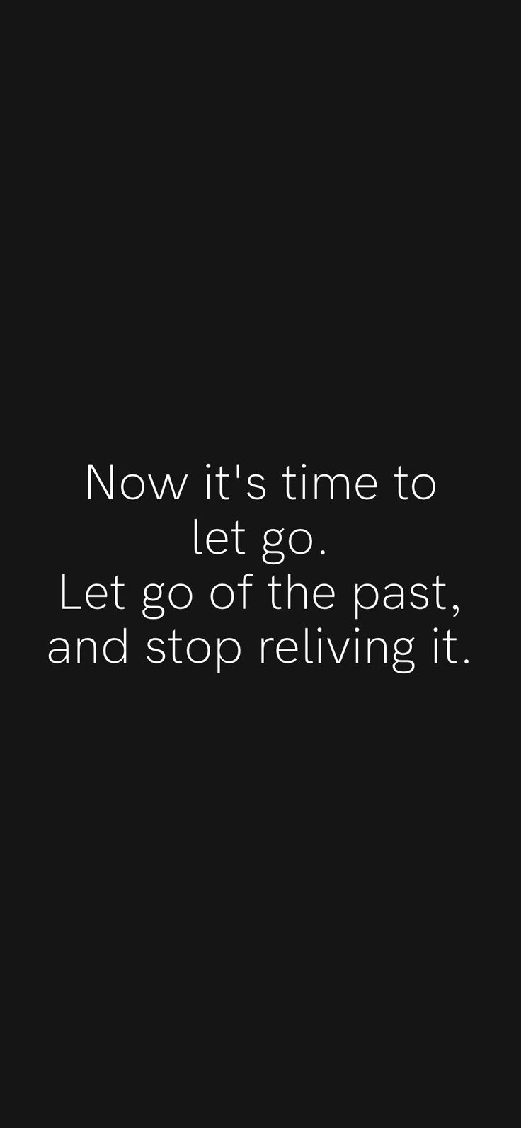 a black and white photo with the words now it's time to let go