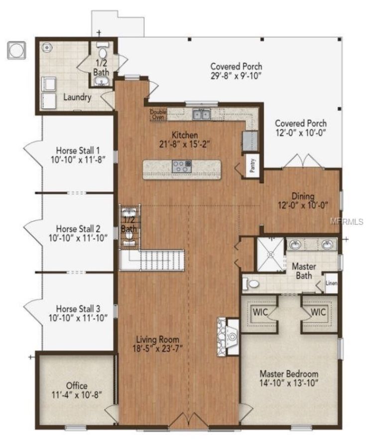 a floor plan for a house with two bedroom and an attached kitchen, living room and dining area