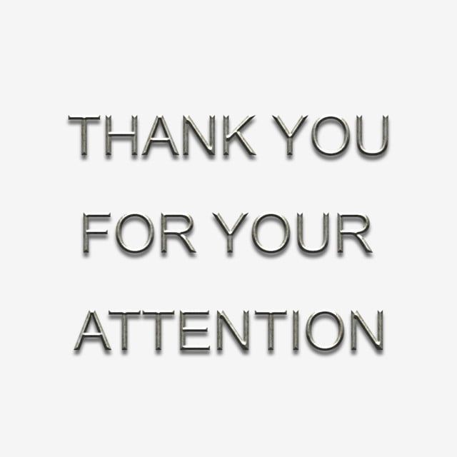 the words thank you for your attention are in black and white letters on a white background