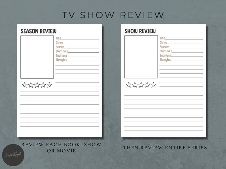 the tv show review is shown in two separate sections