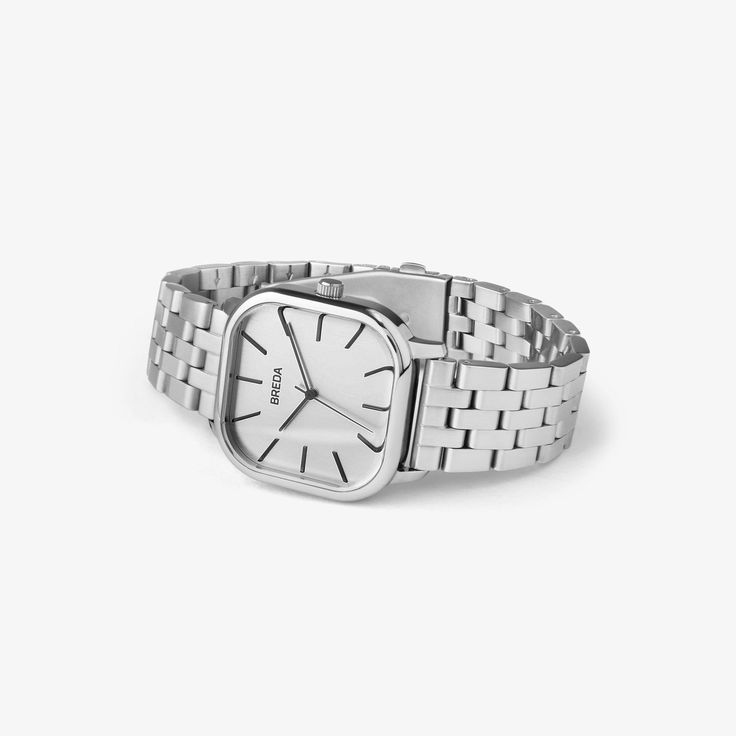 Visser (Metal) | Square Watch | Silver | BREDA Watch