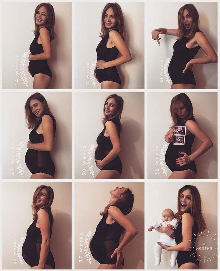 a woman holding a baby in her arms and posing for the camera with many different poses