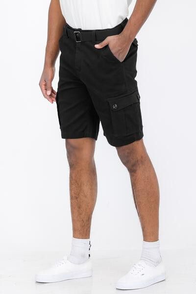 Cargo shorts w/ pockets and buckle closure belt 98% cotton, 2% elastane Utility Bermuda Bottoms With Built-in Shorts, Sporty Cargo Shorts With Built-in Shorts, Cargo Pocket Jean Shorts, Utility Bermuda Shorts With Built-in Shorts, Cotton Cargo Jean Shorts, High-waisted Cotton Jean Shorts With Cargo Pockets, Cotton Athletic Shorts With Built-in Shorts, Fitted Cotton Athletic Shorts With Built-in Shorts, Knee-length Cotton Jean Shorts With Pockets