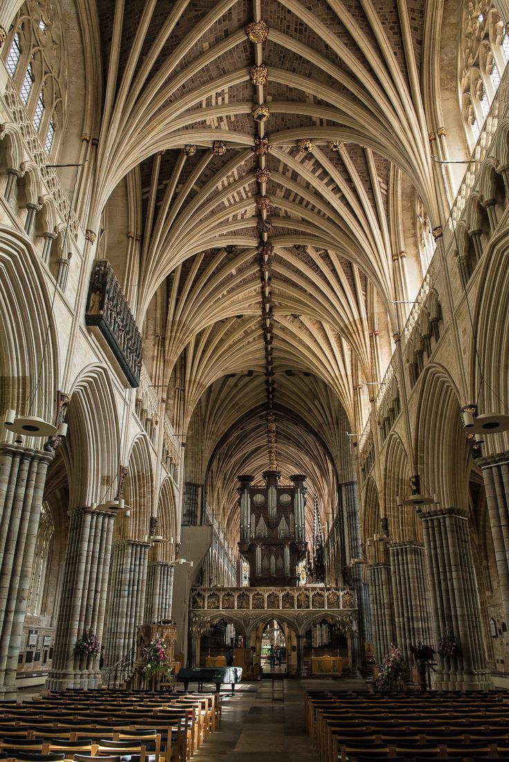 Exeter Cathedral,England,Europe Architecture, Architecture Gothic Architecture House, Gothic Architecture Drawing, Architecture Wallpapers, French Cathedrals, Exeter Cathedral, Architecture Cool, Modern Gothic, Gothic Cathedrals, Genius Loci