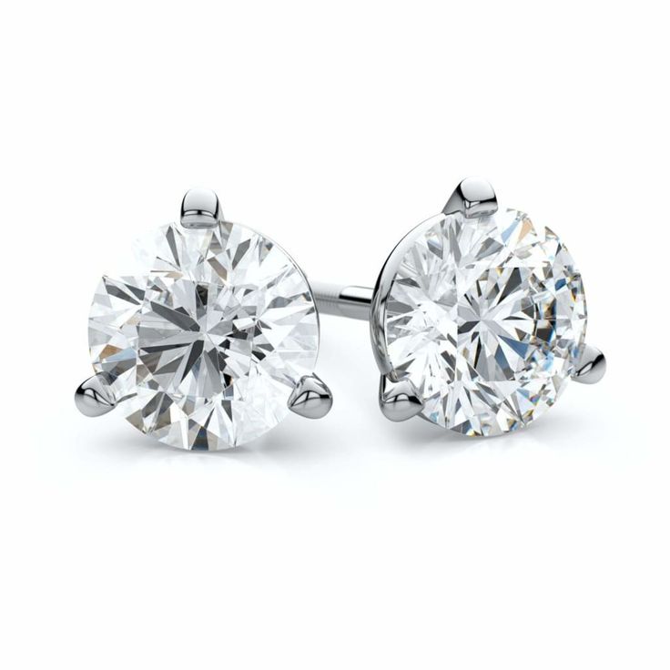 2 Carat Total Weight Lab-Grown Diamond Studs at Regard Round Diamond Stud Earrings, Martini Set, Beautiful Diamond Earrings, Diamond Earrings Studs Round, Colorless Diamond, Diamond Stud Earrings, Diamond Stud, Screw Back Earrings, Austin Texas