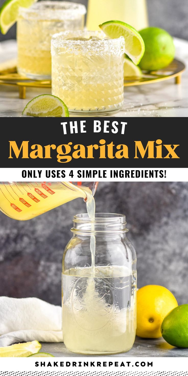 the best margarita mix only uses 4 simple ingredients