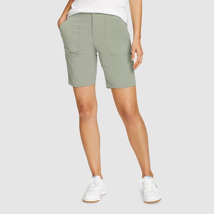 Women's Horizon Bermuda Shorts Travel Bottoms With Built-in Shorts And Relaxed Fit, Casual Short-length Activewear For Outdoor, Spring Outdoor Activewear With Built-in Shorts, Outdoor Shorts With 5-inch Inseam And Built-in Shorts, 4-way Stretch Athletic Shorts For Outdoor Activities, Athletic Shorts For Outdoor Activities With 4-way Stretch, Athletic Shorts With 4-way Stretch For Outdoor Activities, Athleisure 4-way Stretch Shorts For Outdoor, Stretch Hiking Bottoms With Built-in Shorts