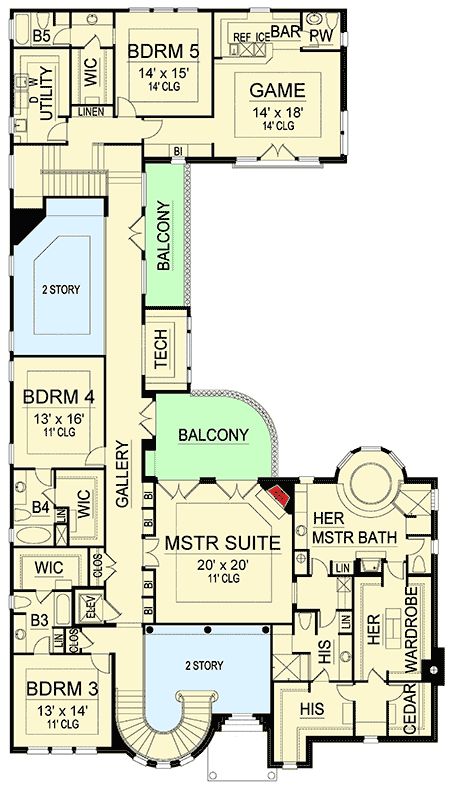 the floor plan for this luxury home