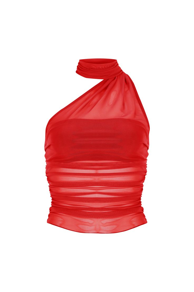 Transparent top comes with a detached strapless bra.  Draped detailing on the body, Transparent fabric construction, Side ruching, Detached straples bra, Sash that wraps around the neck, Concealed zipper closure at the back. Materials: 90% Polyester, 10% Elastane Color: Red Made in Turkey.  Dry clean only Body Transparent, Transparent Fabric, Transparent Top, Fabric Construction, Dolce E Gabbana, Strapless Bra, Independent Designers Fashion, Spring Break, Model Measurements