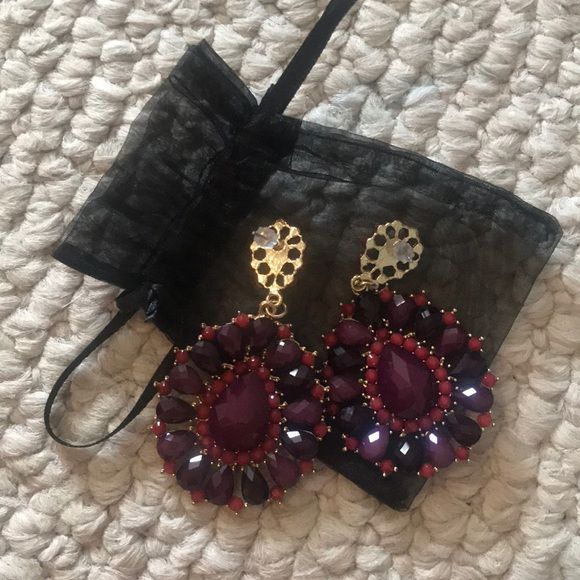 Shop l_coyne's closet or find the perfect look from millions of stylists. Fast shipping and buyer protection. Never worn cute purple/red jewel earrings with protective bag included Jewel Earrings, Red Jewel, Jeweled Earrings, Earrings Color, Color Purple, Plum, Dangle Earrings, Jewelry Earrings, Women Jewelry