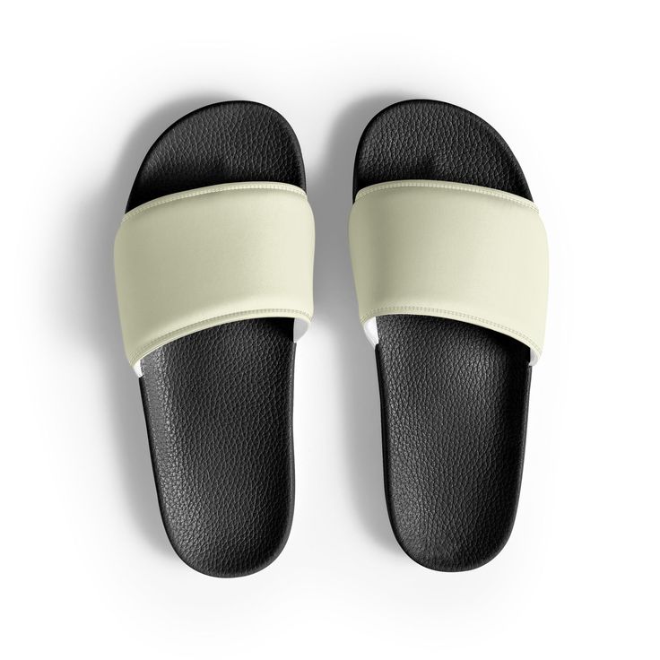 Beige Color Men's Slides by Visual Verse - Image 1 Comfortable Non-slip Slides For Leisure, Comfortable Slip-on Slides For Leisure, Non-slip Summer Slides For Outdoor, Lightweight White Slip-on Slides, Casual Summer Outdoor Slides, Casual Summer Slides For Outdoor, White Slide Flip Flops For Leisure, Casual Non-slip Outdoor Slides, White Summer Slides For Outdoor