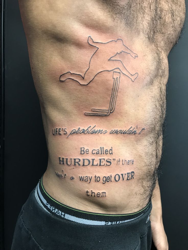 a man with a tattoo on his chest saying he's glad to be called hurles if he is way to go over them